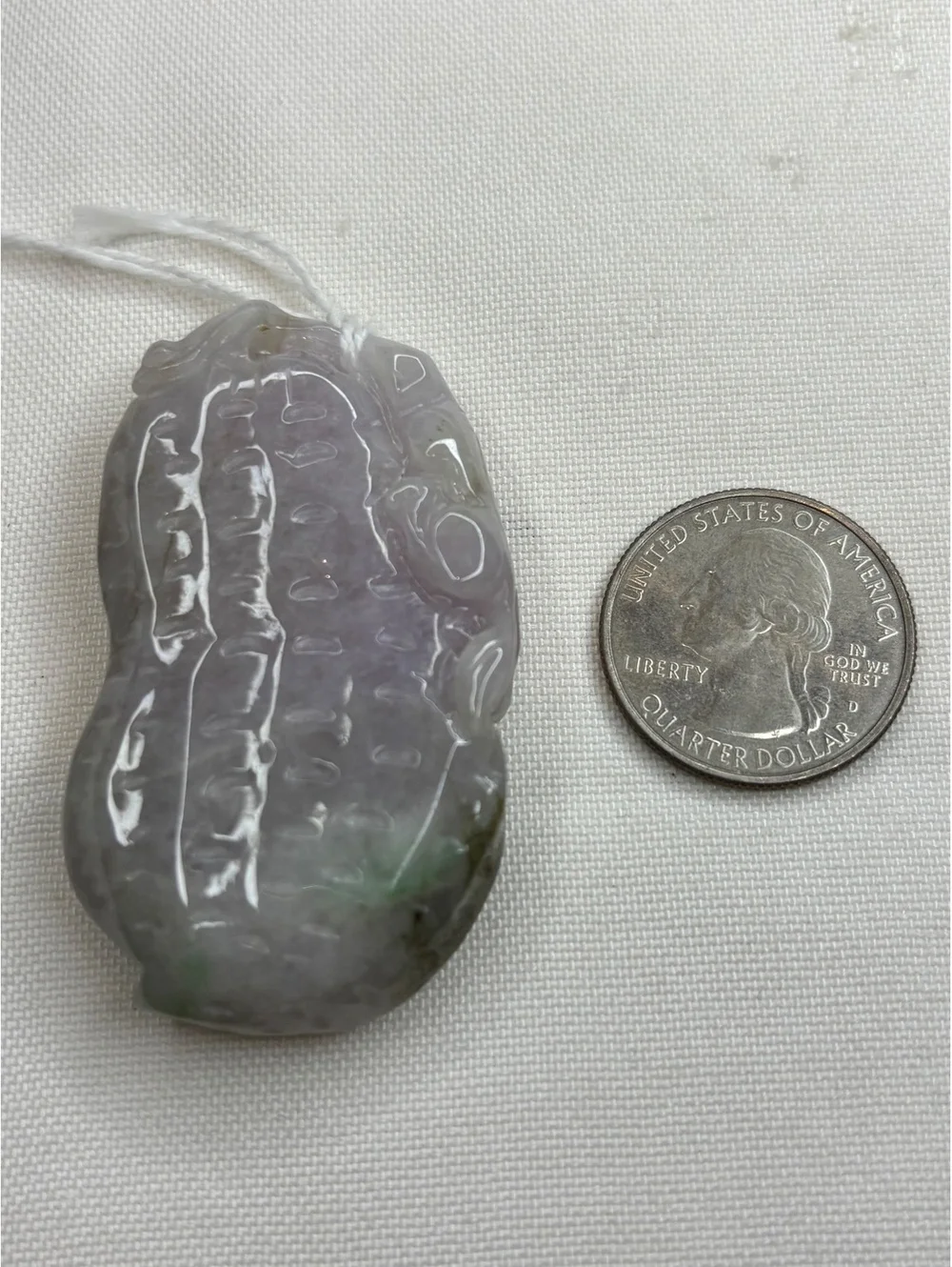 Lavender Jadeite Carved Pendant